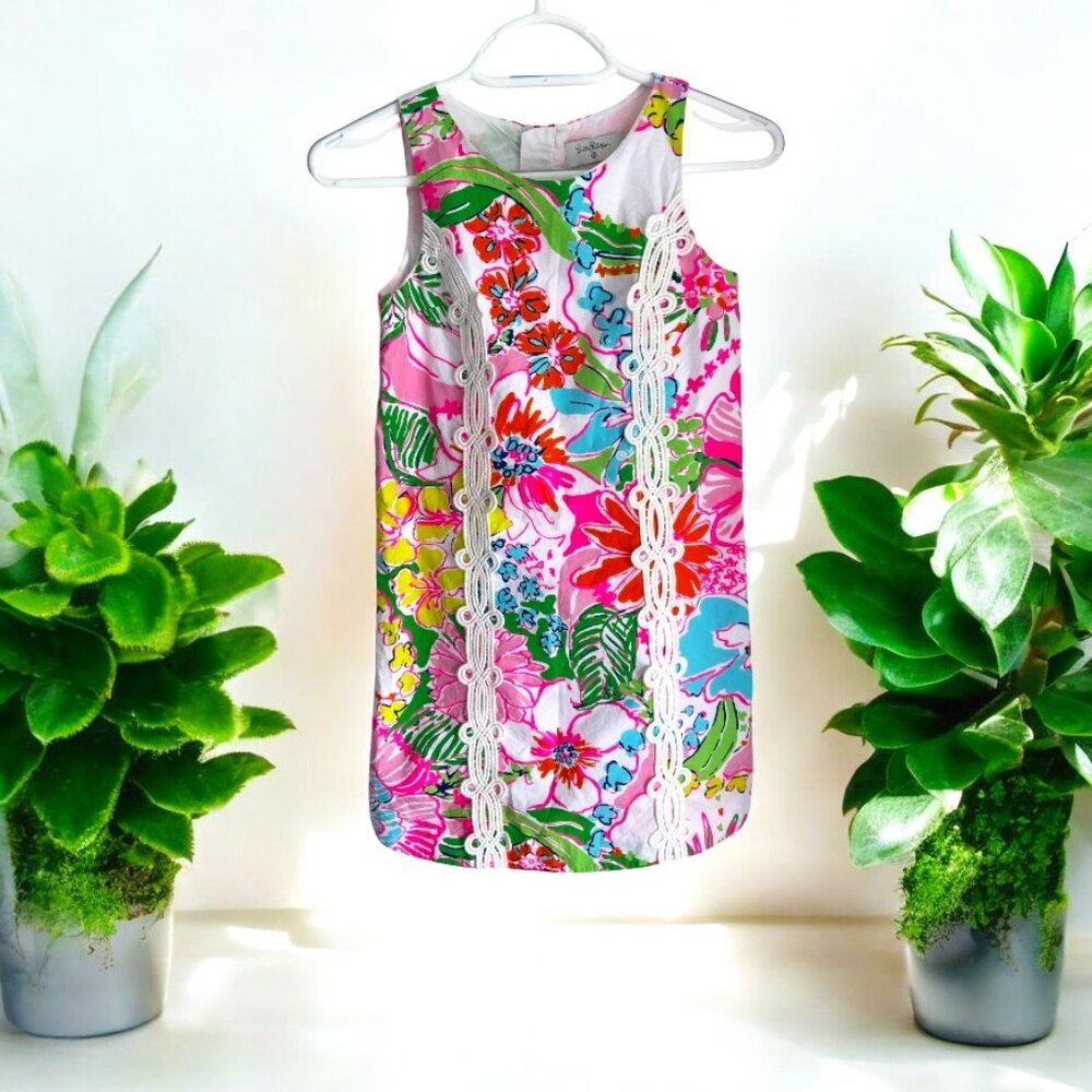 Lilly Pulitzer for Target Nosey Posey print GIRLS Size M (7/8) EUC Dress